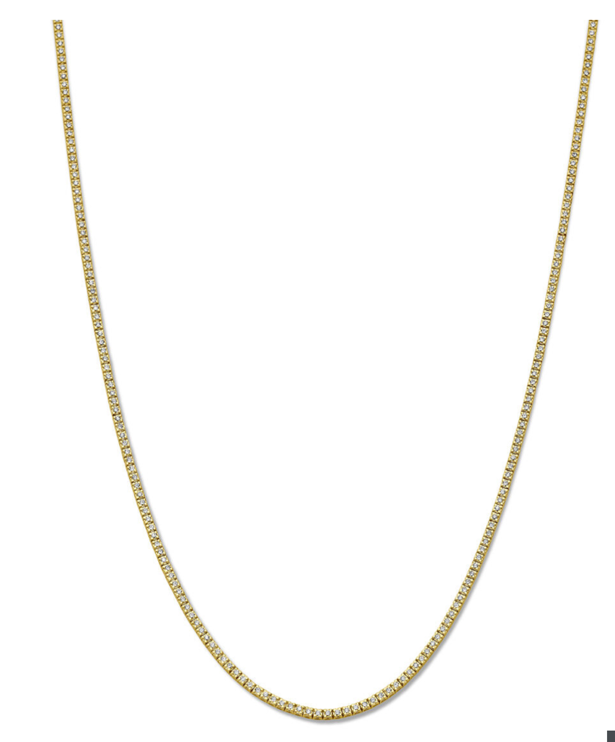 14krt Gouden Tenniscollier Diamant 3,00crt 2mm 42cm